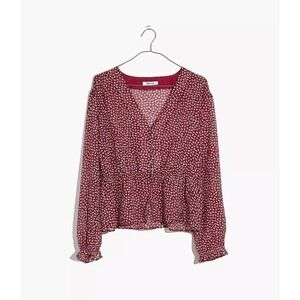 Madewell overture top in ditsy flowers women’s size S red